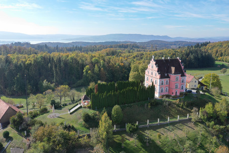 Schloss Freudental-Luftaufnahme